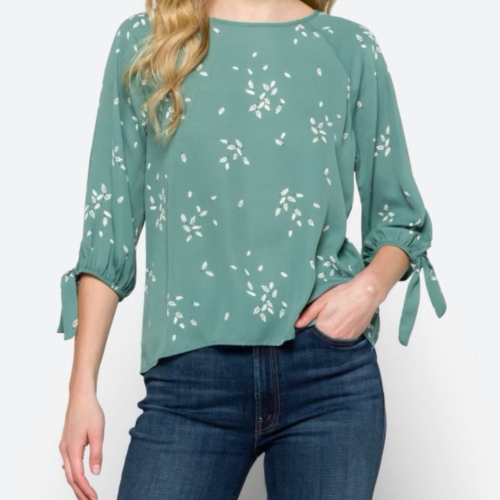SALE ✨ Any 2 Items, 20% Off ✨ NWT Papermoon Teal Floral Blouse